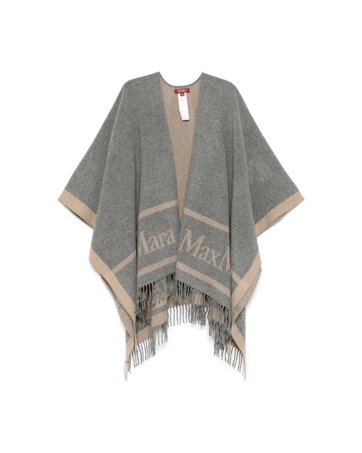 Max Mara Gray Wool Capes