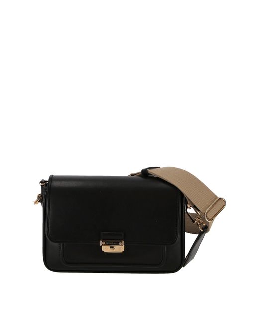 Michael Kors Medium Leather Messenger Bag in Black Lyst
