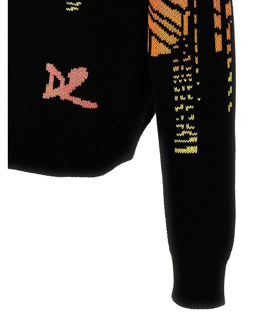 Intarsia Sweater Maglioni Multicolor di DSquared² in Black da Uomo