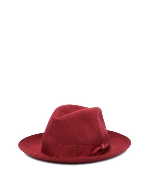 Borsalino Red Hats Bordeaux for men