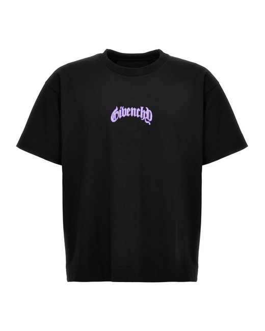Logo Print T Shirt Nero di Givenchy in Black da Uomo