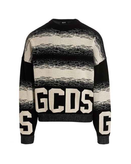 Gcds Black ' Low Band Degradè' Sweater for men