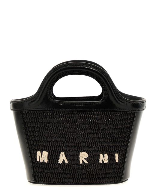 Marni Black Tropicalia Micro Hand Bags