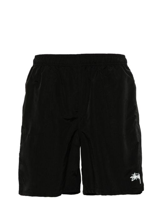 Stussy Black Logo Swimwear Sea Clothing for men
