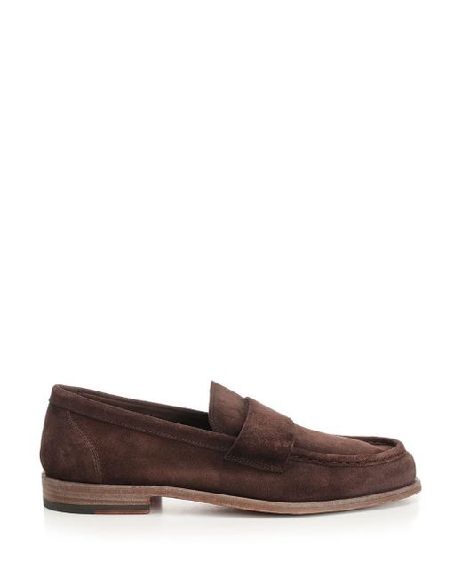 Corvari Brown Suede Moccasin Scarpe Basse for men