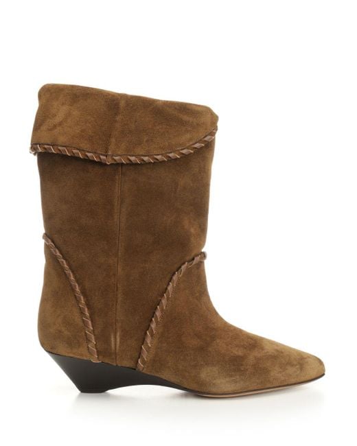 Isabel Marant Brown Edoa Suede Ankle Boots
