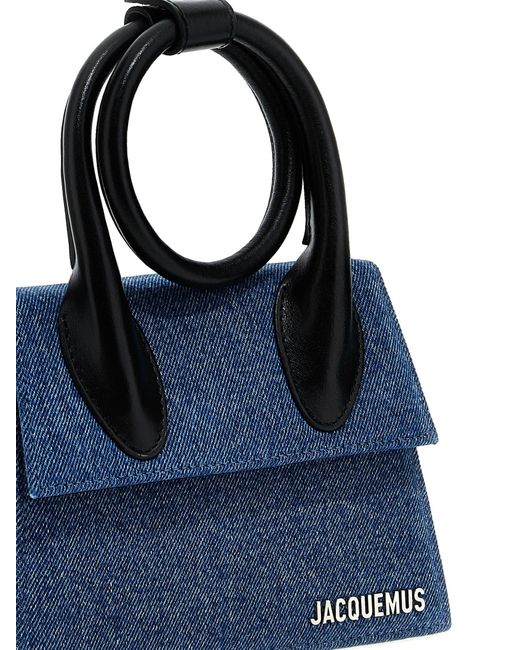 Jacquemus Blue 'Le Chiquito Noeud' Handbag