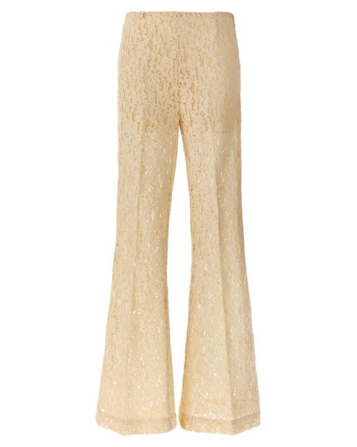 Twin Set Natural Lace Trousers Pants
