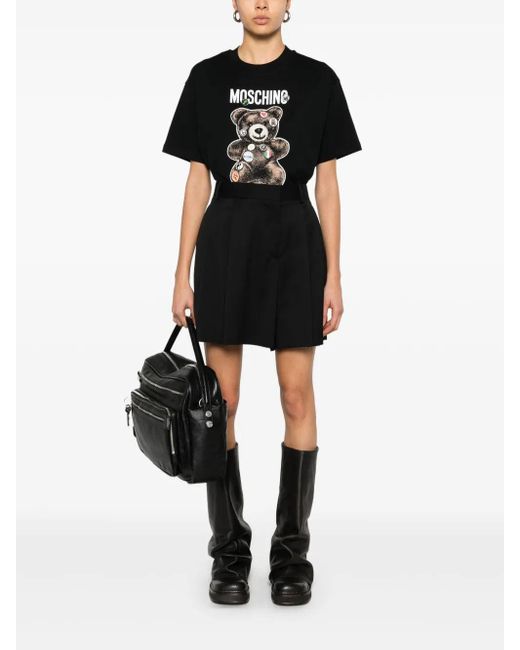 Moschino Black Virgin Wool Shorts