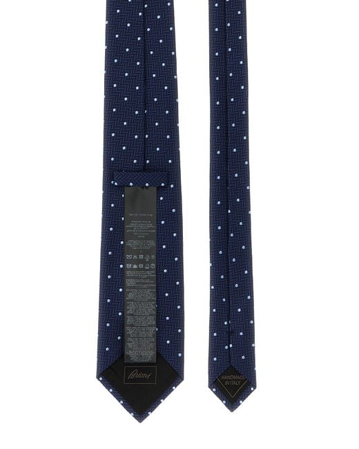 Brioni Blue Jacquard Tie for men