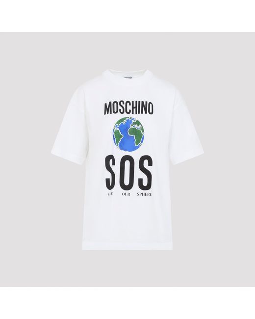 Moschino White Cotton T-Shirt