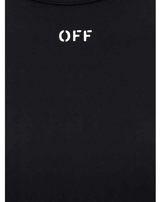 Sleek Top Nero di Off-White c/o Virgil Abloh in Black