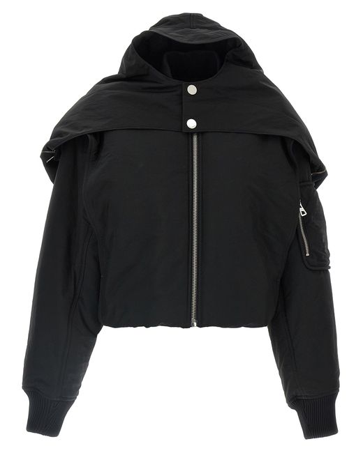The Hooded Bomber Puffer Jackets Nero-Donna di Jean Paul Gaultier in Black