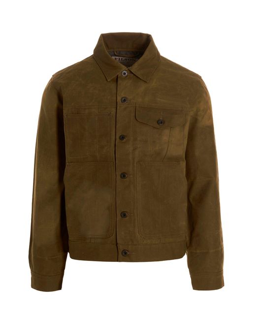Filson Green Waxed Cotton Jacket for men