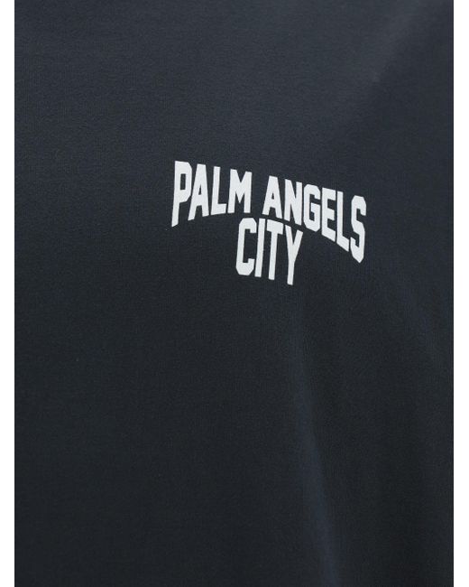 Palm Angels Blue T-shirt S/s for men