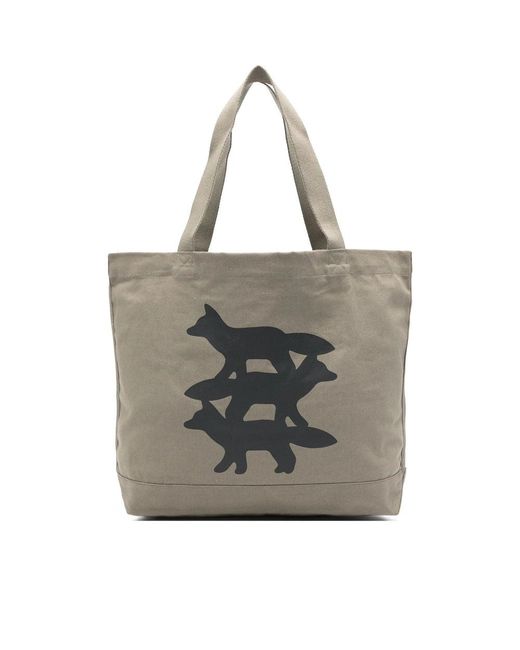 Maison Kitsuné Gray Bum Bags for men