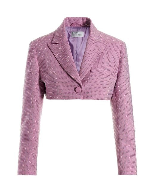 GIUSEPPE DI MORABITO Pink Sequin Cropped Jacket Jackets