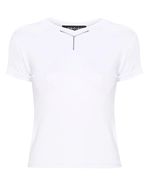 T-shirt con applicazione di Y. Project in White