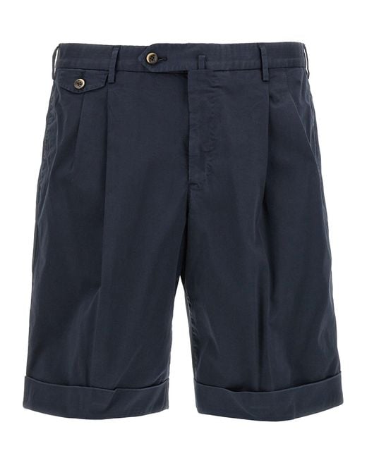 Cotton Bermuda Shorts Bermuda E Short Blu-Uomo di PT Torino in Blue da Uomo