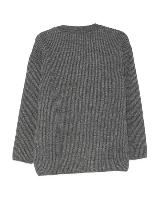 Max Mara Gray Double Breasted & Peacoat White