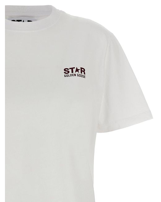 Star T Shirt Bianco di Golden Goose Deluxe Brand in White