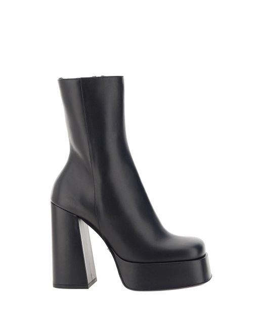 Versace Gray Ankle Boots