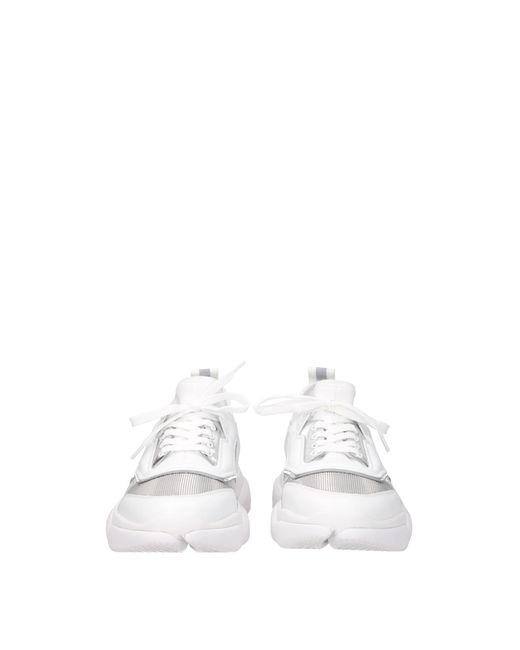 Moncler Sneakers Leather Silver in White Lyst UK