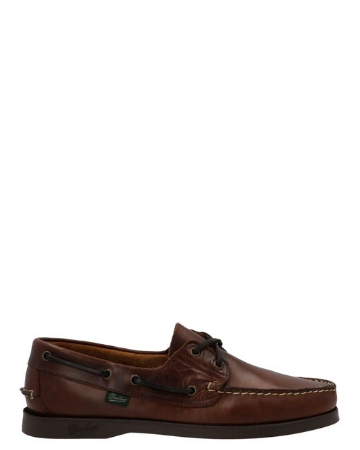 Paraboot Brown 'barth' Boat Shoes for men