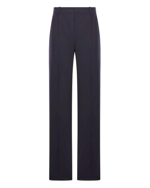Saint Laurent Blue High-Waisted Tailored Pants for men