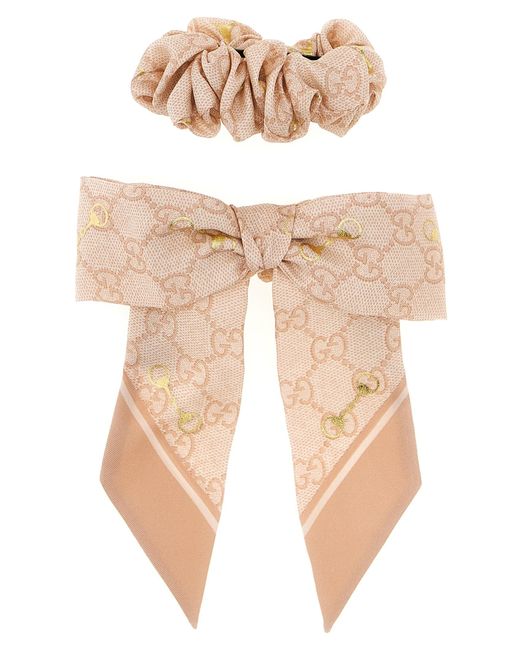 Gucci White 2-Pack Elastic 'Morsetto' Hair