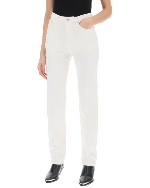 KENZO White Asagao Regular Fit Jeans