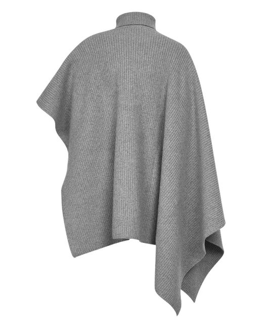 Stella McCartney Gray Wool And Cashmere Blend Poncho