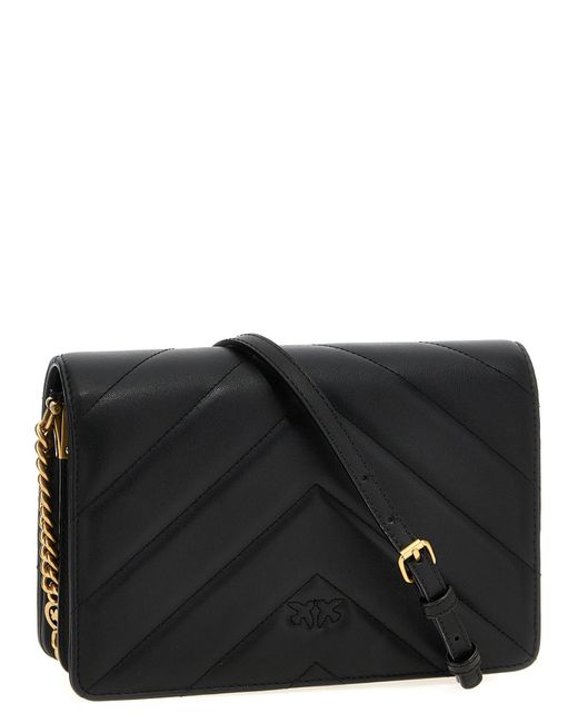 Love Click Classic Borse A Tracolla Nero-Donna di Pinko in Black