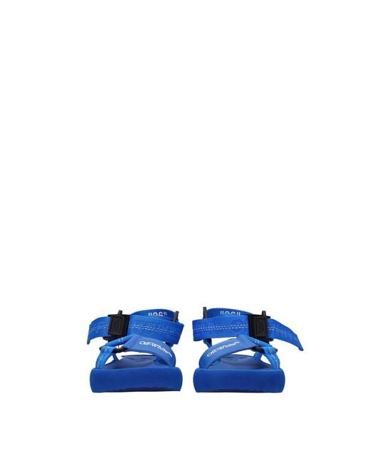 Off White c o Virgil Abloh Sandals Fabric Blue Lyst
