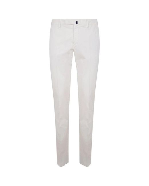Incotex White Fabric Pants for men