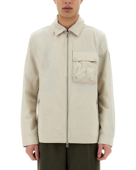 Giacca Camicia Con Zip di Belstaff in Natural da Uomo