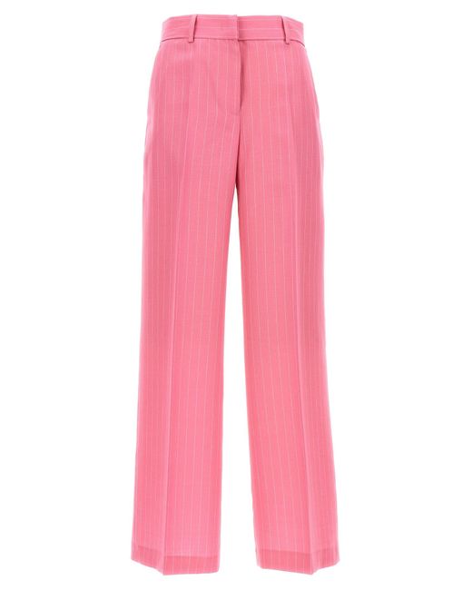 MSGM Pinstripe Pants Pink