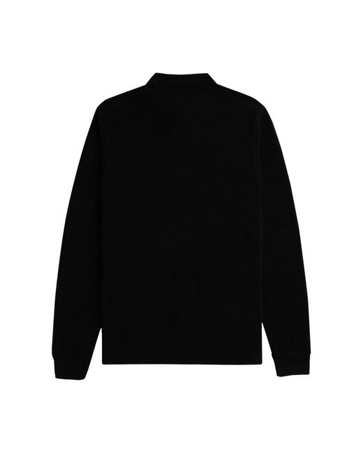 Fred Perry Black Cotton Polo for men