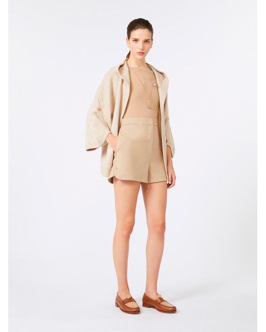 Max Mara Natural Sand Wool Cardigan