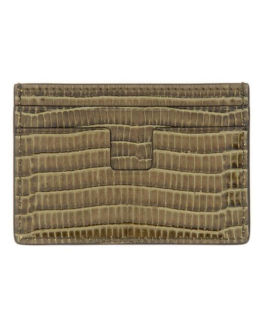 T Line Card Holder-Uomo di Tom Ford in Green da Uomo