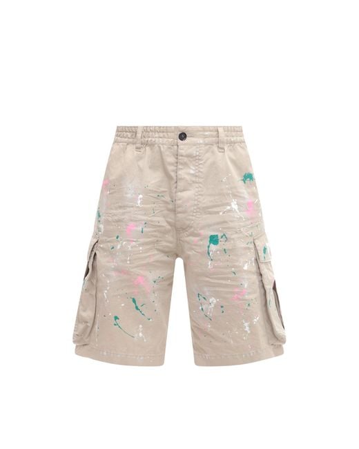 DSquared² White Cotton Closure With Buttons Bermuda Shorts for men