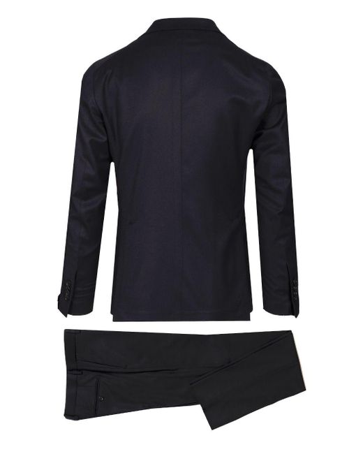 Tagliatore Blue Wool And Silk Suit for men
