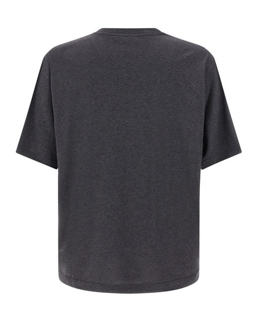 Dolce & Gabbana Black Flocked Print T-Shirt for men