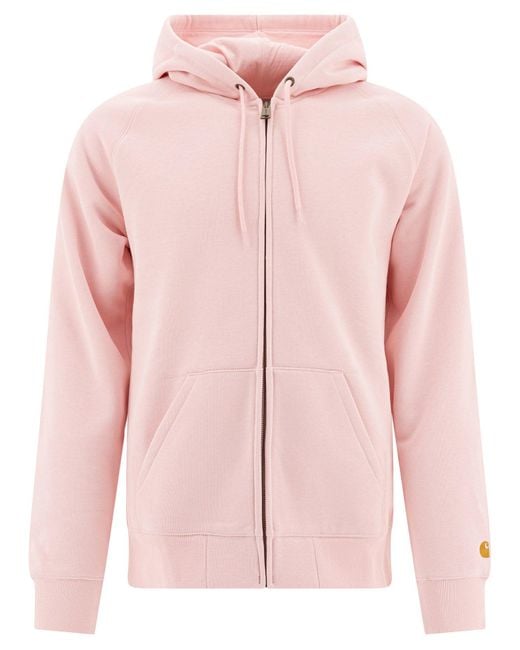 Carhartt Pink "Hooded Chase" Hoodie for men