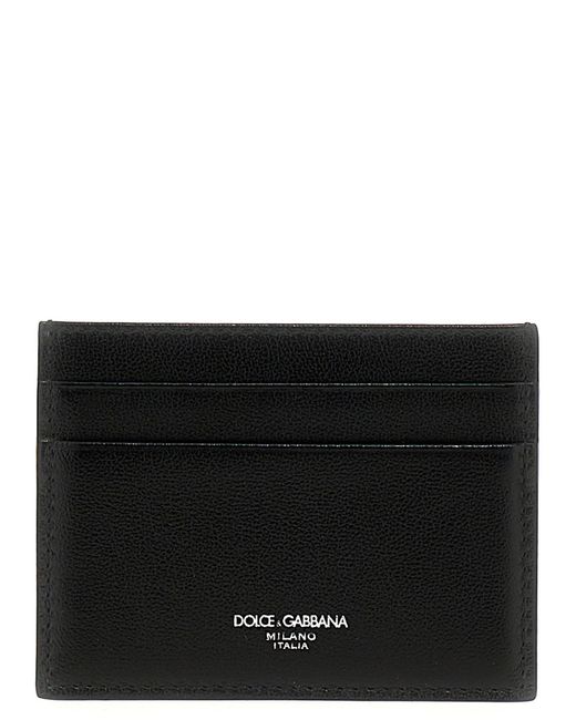 Dolce & Gabbana Black Logo Card Holder Wallets, Card Holders for men