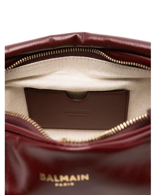 Balmain Brown Sync Medium Leather Shoulder Bag