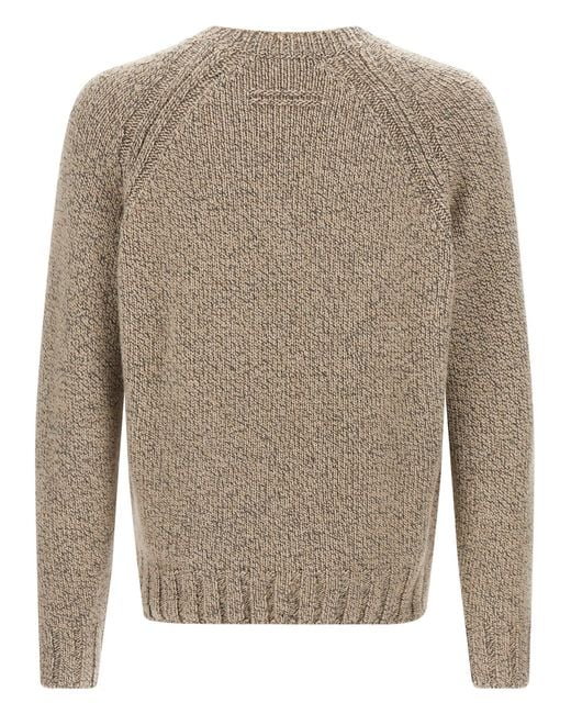 Zegna Gray Cashmere Sweater for men