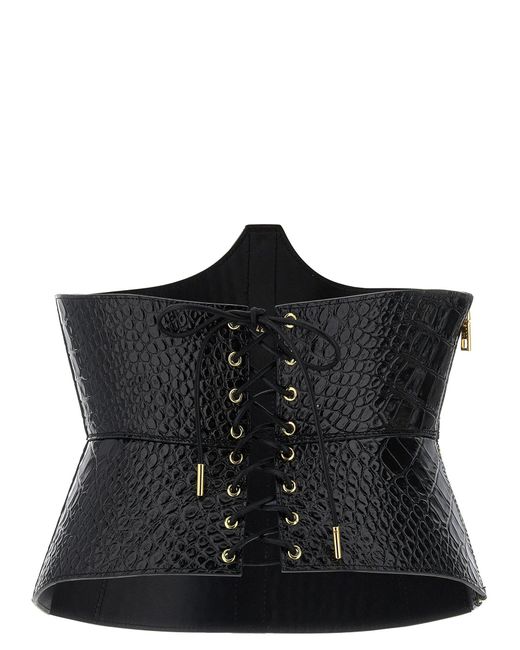 Bustier Belt Cinture Nero-Donna di Elisabetta Franchi in Black