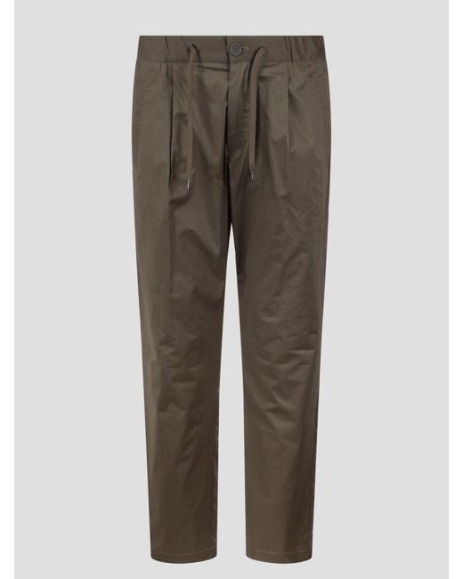 Herno Gray Light Cotton Stretch Trousers for men
