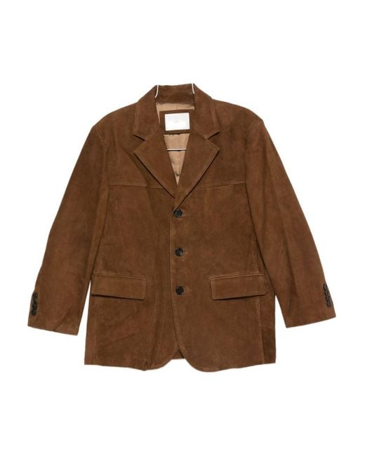 DUNST Brown Suede Single-Breasted Jacket